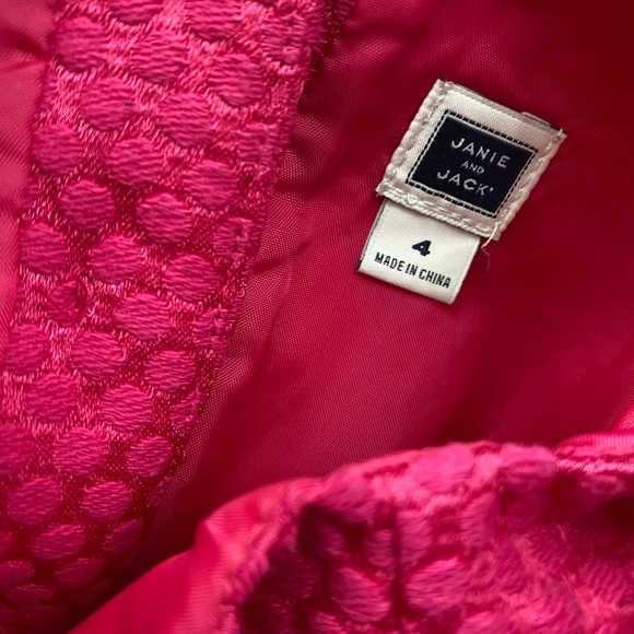 Janie and Jack fuchsia dress size 4 - Picture 6 of 6